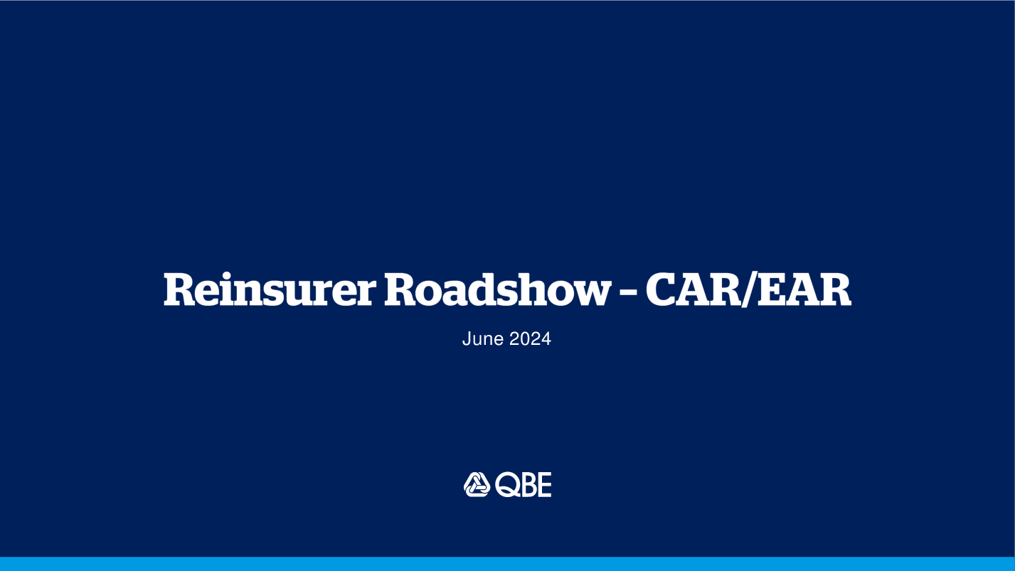 Reinsurer Roadshow CAR EAR