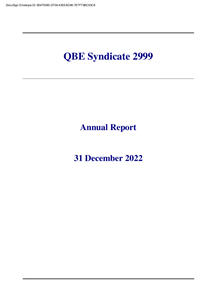QBE Casualty Syndicate 2999 Annual Report 2022