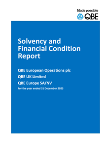 QBE European Operations Single Group Solvency and Financial Condition Report - 2023