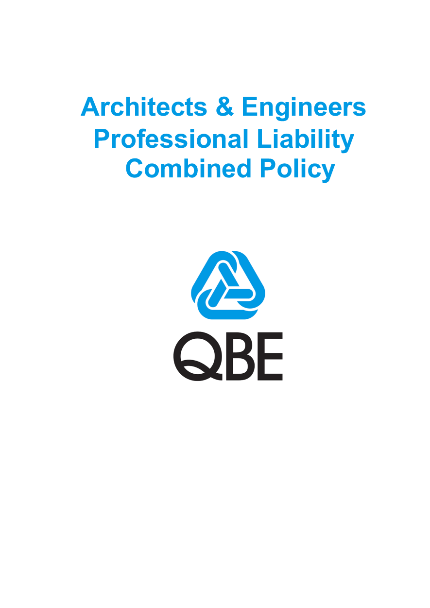 PJAS010922 QBE Architects & Engineers Professional Liability Combined Policy
