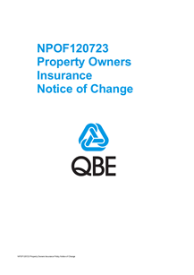 NPOF120723 Property Owners Insurance Policy Notice Of Change