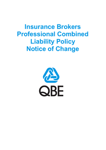 NJBL010922 Insurance Brokers Professional Combined Liability Notice of Change