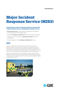Major Incident Response Service (MIRS)