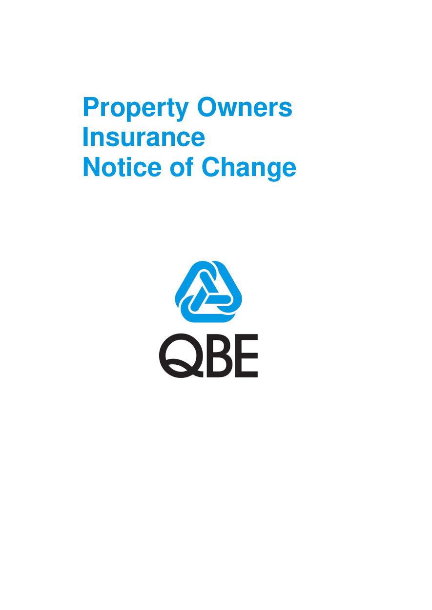 NPOF110622 Property Owners Insurance - Notice of Change