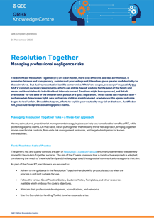 Resolution Together: Managing Professional Negligence Risks 