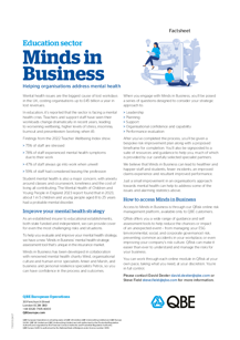 QBE Minds in Business: Helping educational establishments address mental health