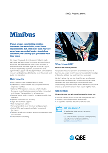 Minibus Insurance: SME product sheet
