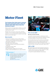 Motor Fleet: SME product sheet