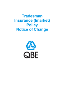 NTRA140723 Tradesman Insurance (Imarket) Notice of Change