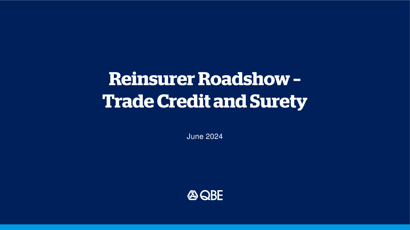 Reinsurer Roadshow Trade Credit And Surety