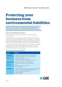 Environmental Impairment Liability Product Profile