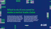 How to make a motor trade claim - QBE European Operations