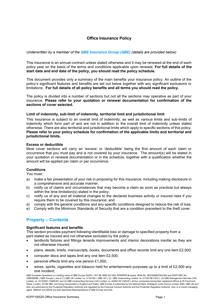 KOFP100525 Office Insurance Summary