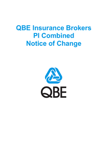 NJBL021123 QBE Insurance Brokers Professional Liability Combined Notice Of Change