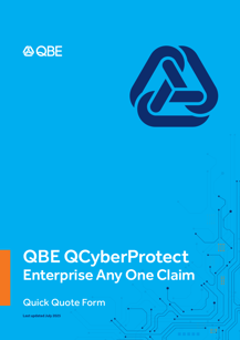 QBE QCyberProtect Enterprise Any One Claim Quick Quote Form