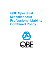 PJPU021123 QBE Specialist Miscellaneous Professional Liability Combined