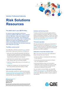 Solicitors PI Risk Solutions Resources