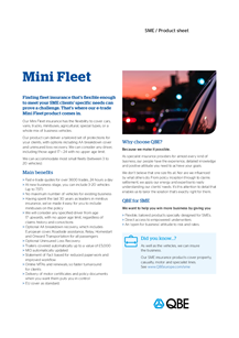Minifleet SME product sheet