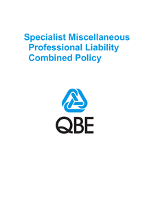 PJPU010922 QBE Specialist Miscellaneous Professional Liability Combined