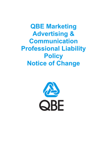 ARCHIVED - NJMF070121 QBE Marketing Advertising & Communication Professional Liability Policy Notice of Change