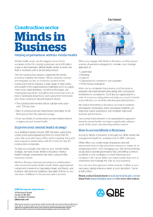 QBE Minds in Business: Helping Construction sector organisations address mental health