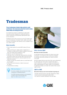 Tradesman: SME product sheet