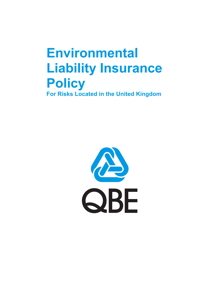 Environmental Liability Insurance UK Policy PENV010121
