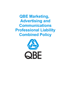 PJME010922 QBE Marketing Advertising and Communications Professional Liability Combined Policy